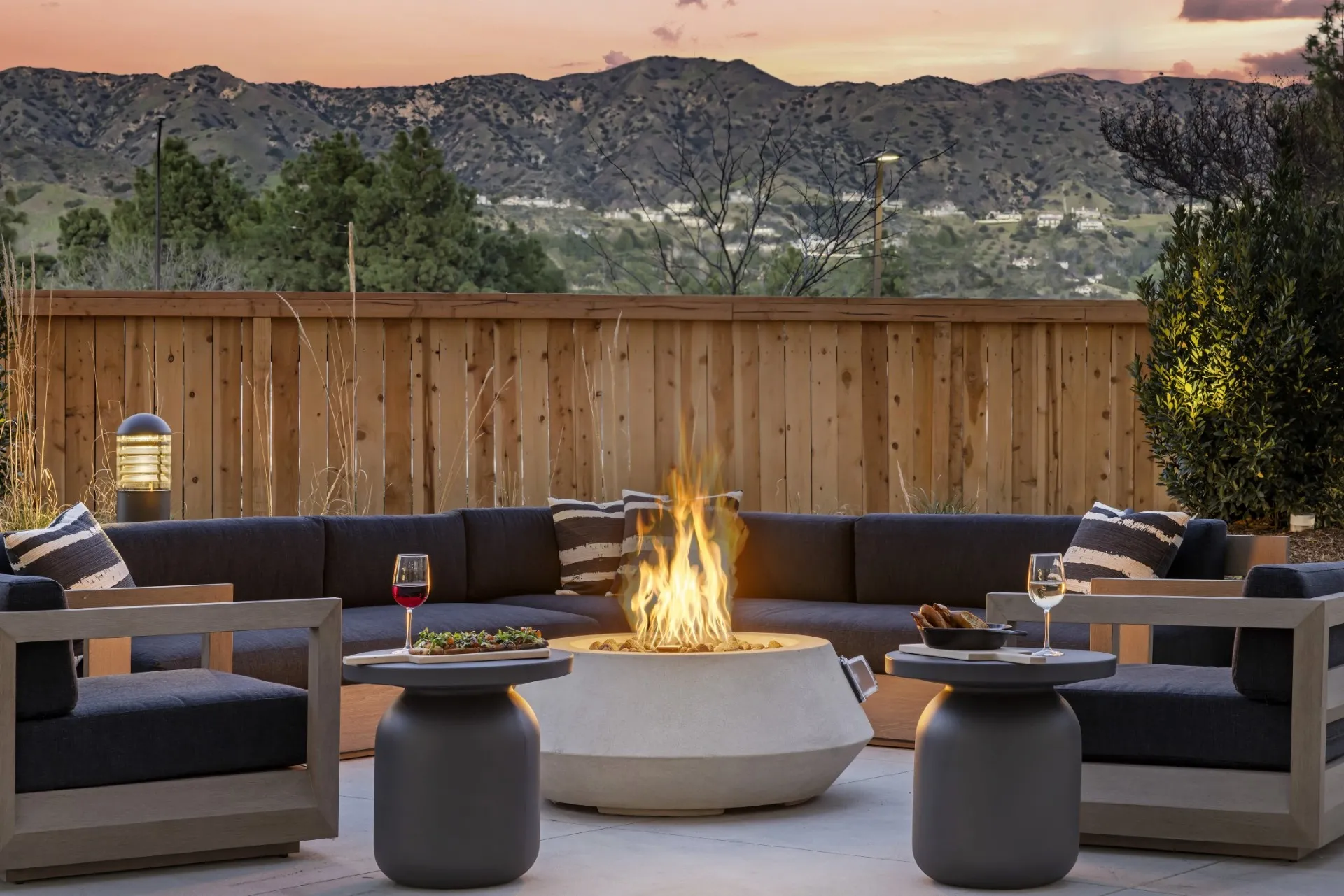 Outdoor Fire Pit at Cambria Burbank Airport Hotel