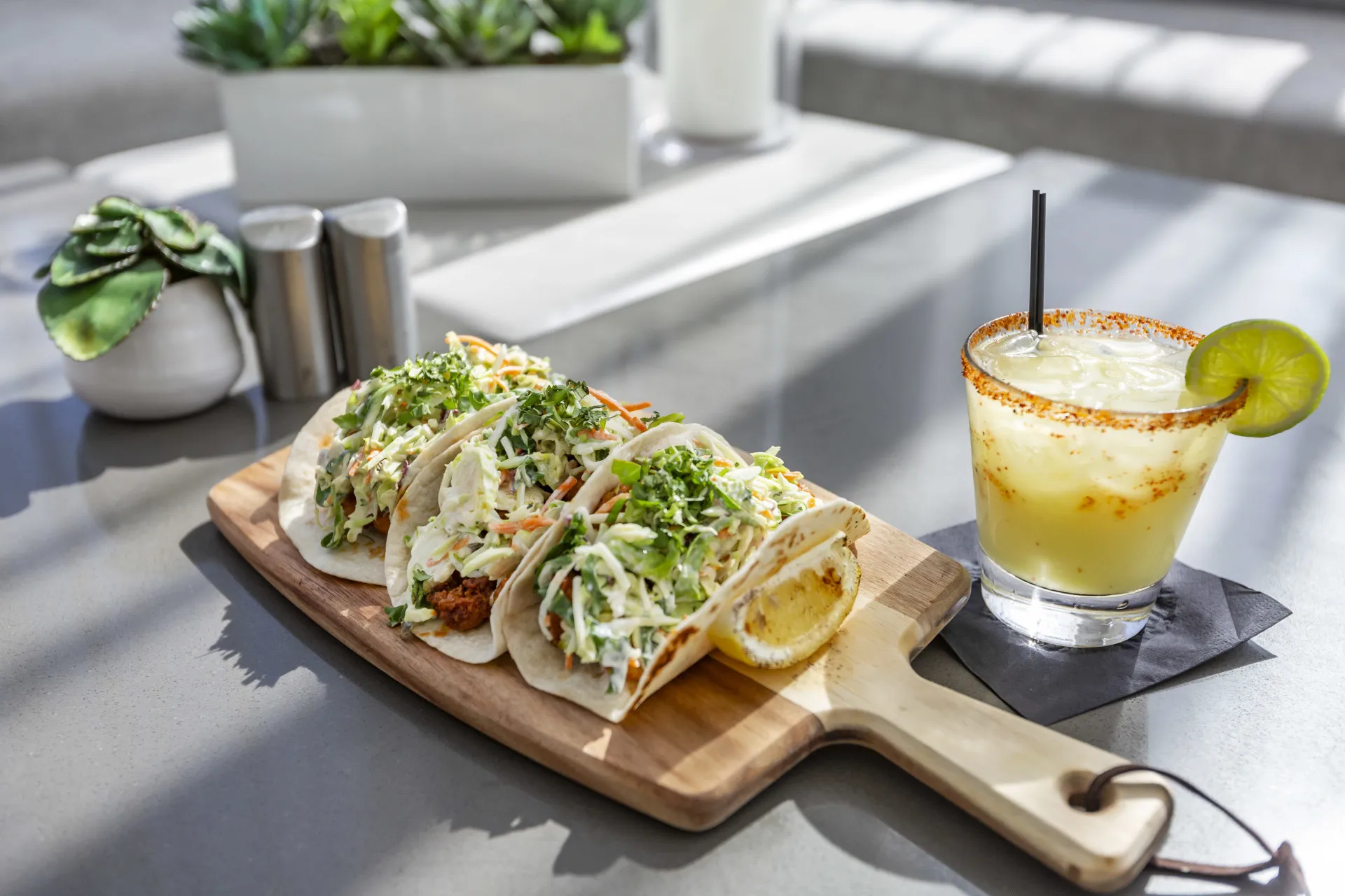 Baja Shrimp Tacos at The Hangar at Cambria Hotel LAX