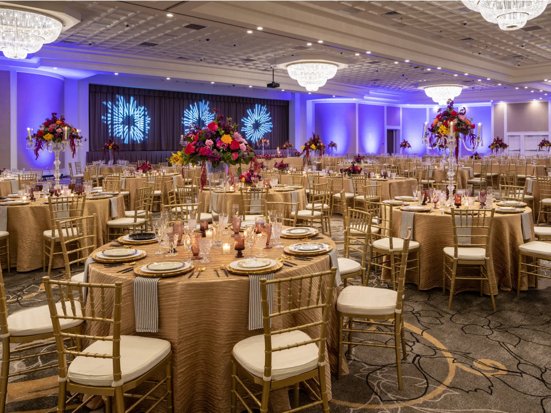 Ballroom with Stage - Banquet Set-up