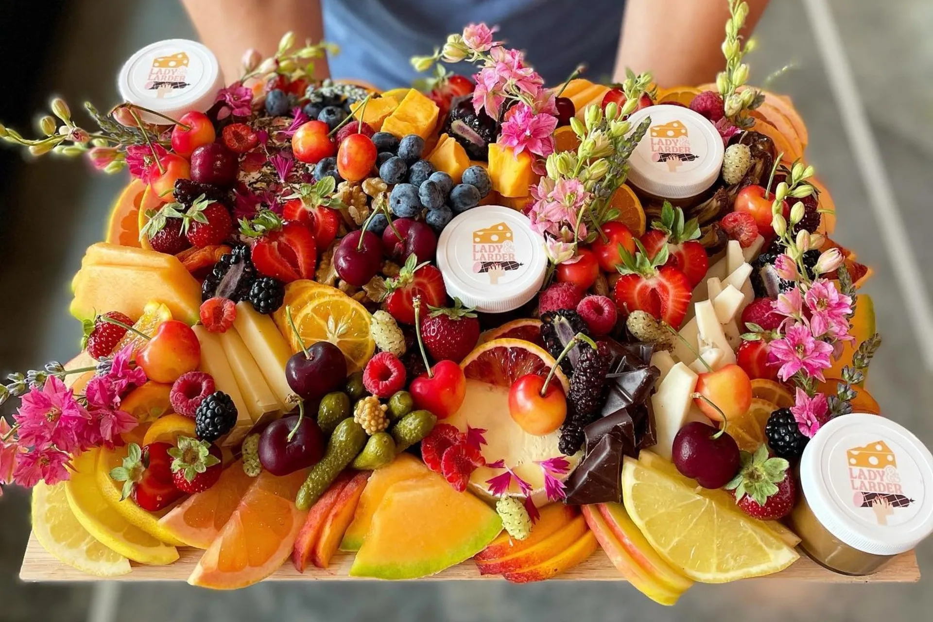 Lady & Larder Cheese and Fruit Board