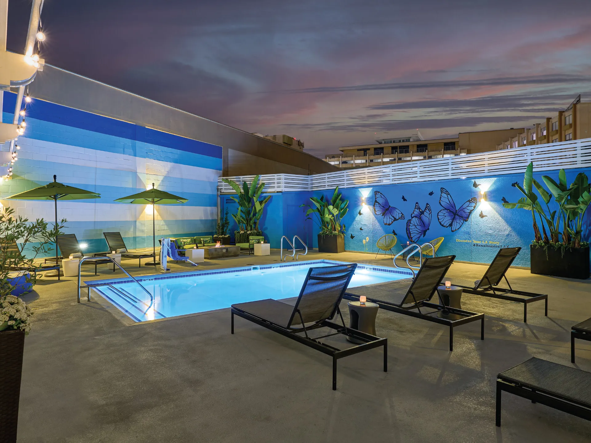 Hotel Nighttime Pool