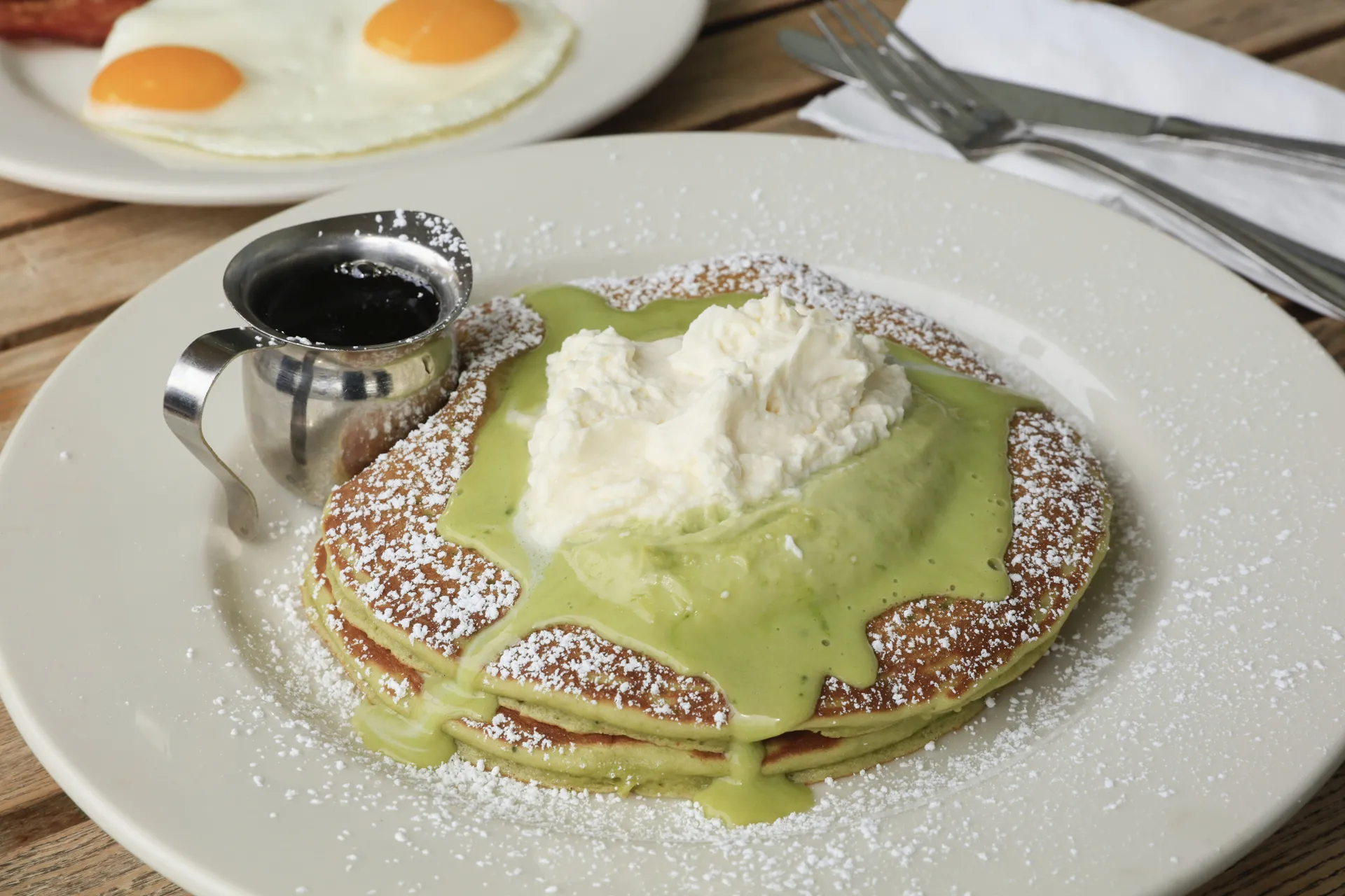 Green Tea Pancakes at Bea Bea's