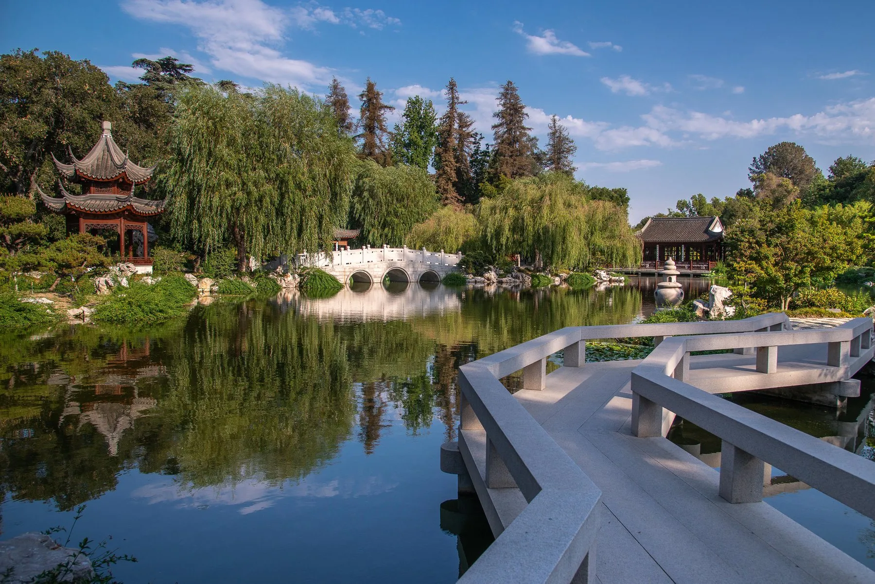 The Huntington Chinese Garden Pavilion Bridge