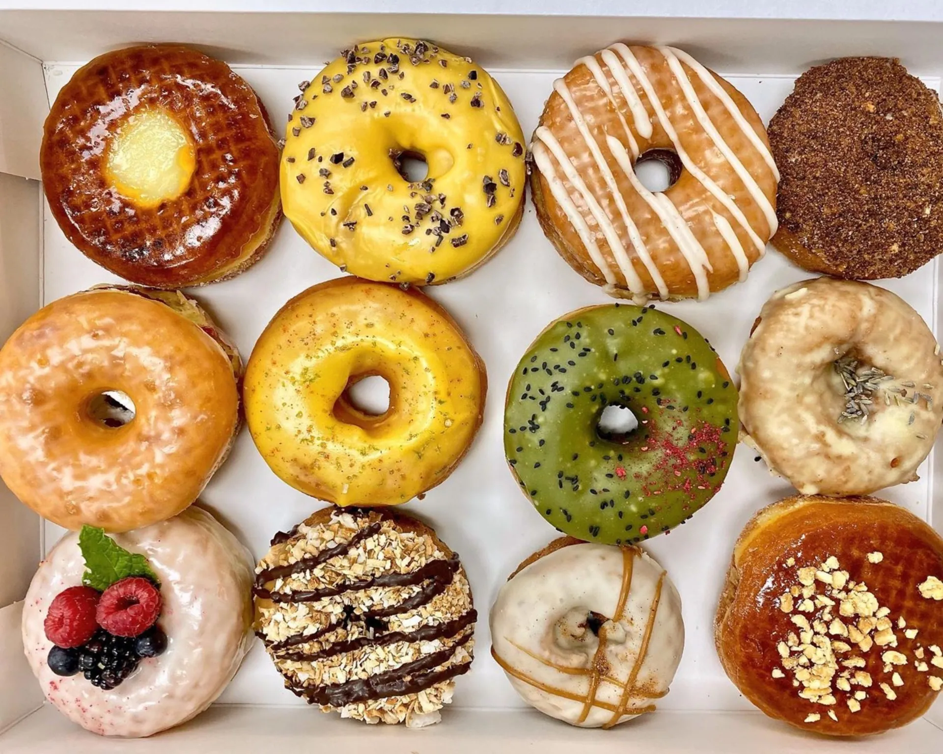 Box of a dozen donuts from Donut Friend