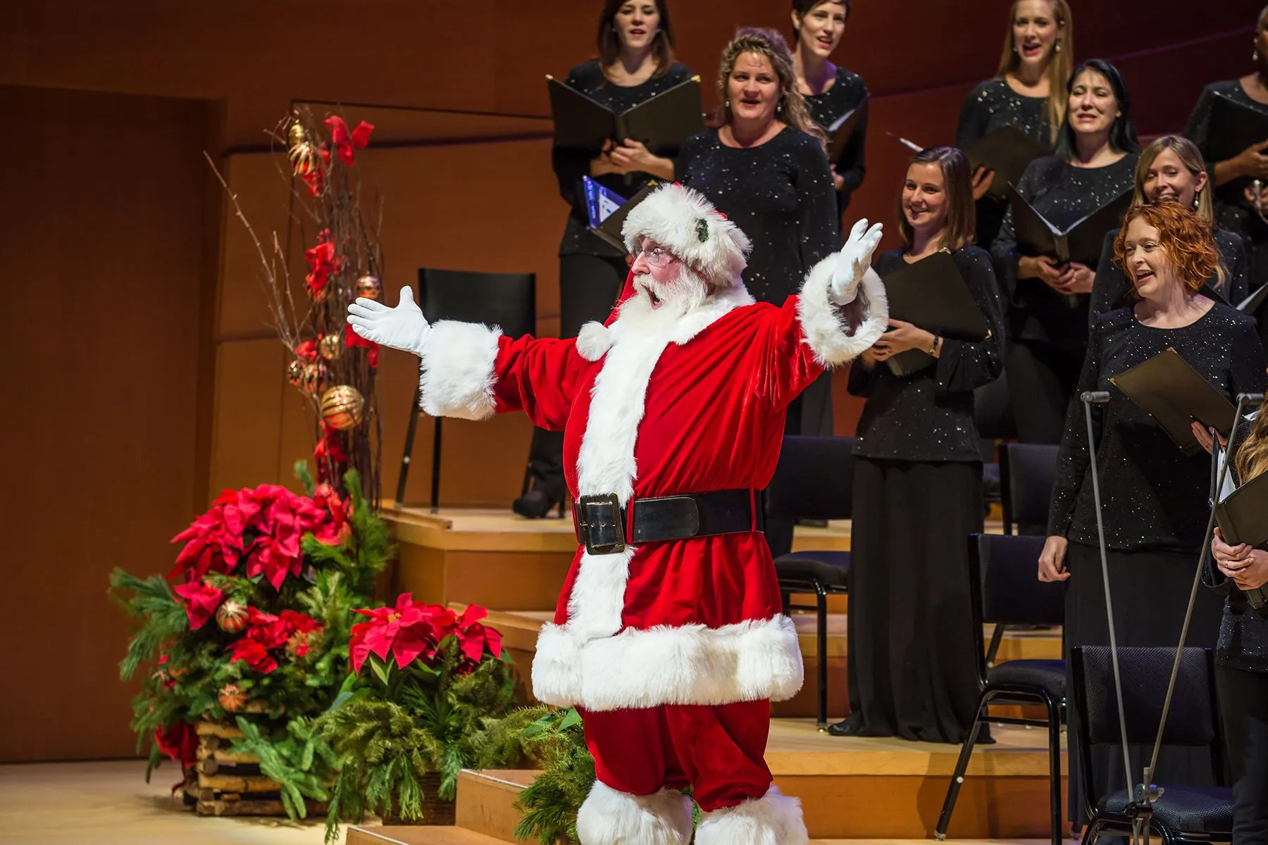 Santa sings at the LA Master Chorale's Festival of Carols