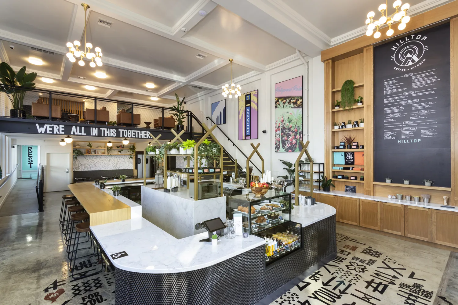 Interior of Hilltop Coffee + Kitchen in Inglewood