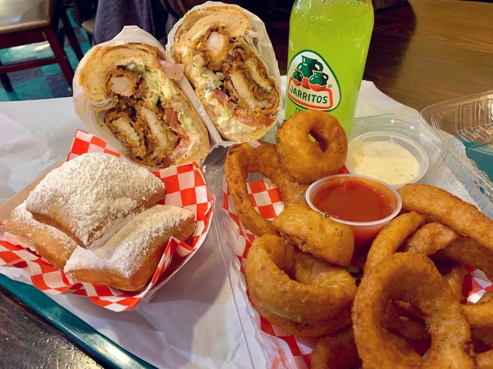 Catfish & Shrimp Po'Boy at The Little Jewel of New Orleans