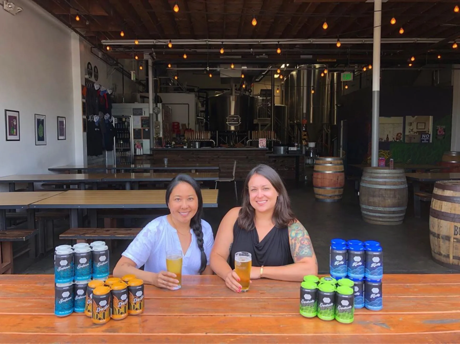 Lynne Weaver and Alexandra Nowell at Three Weavers Brewing Company