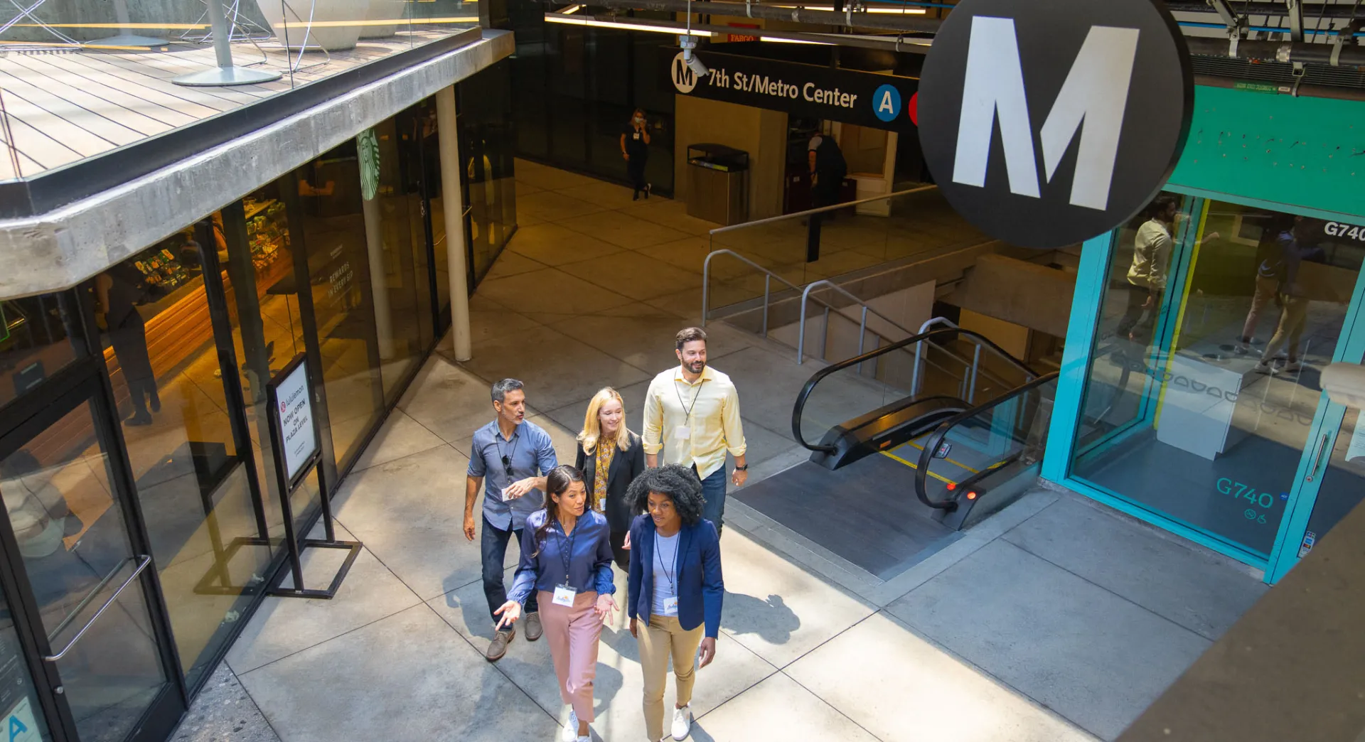 Metro stop at The Block