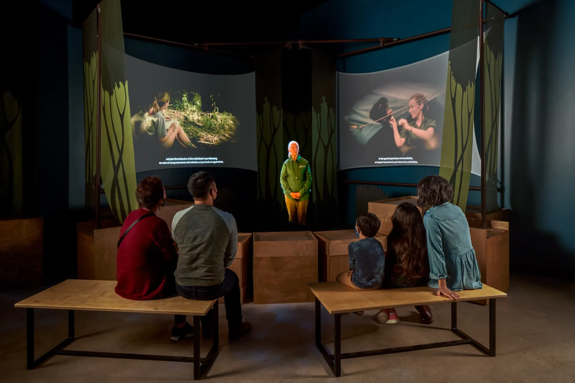 Jane Goodall hologram from "Becoming Jane" at the Natural History Museum