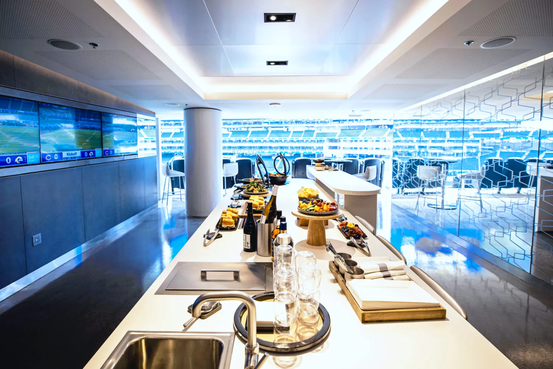 Patio Suite Kitchenette at SoFi Stadium