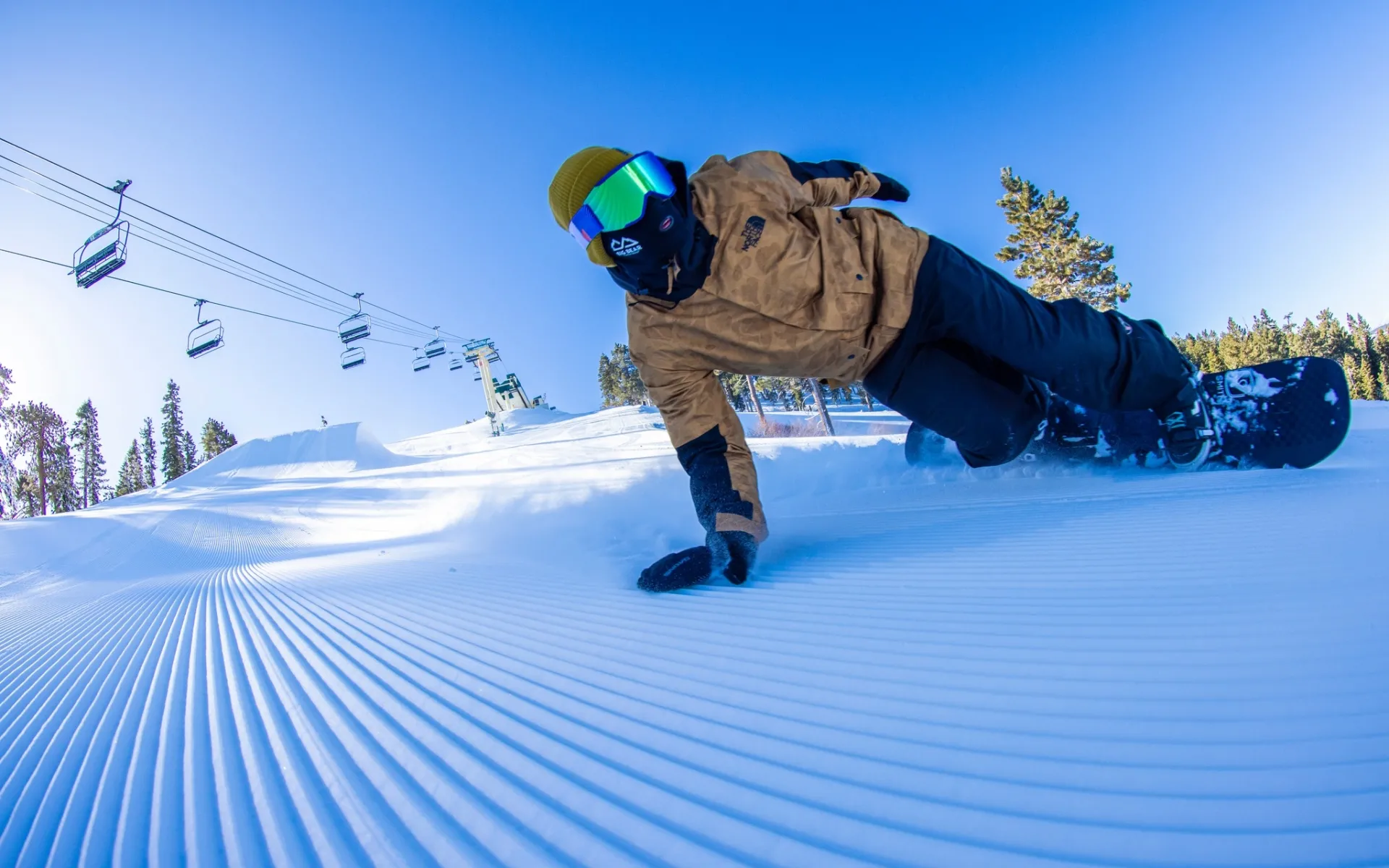 Snowboarder at Big Bear Mountain Resort