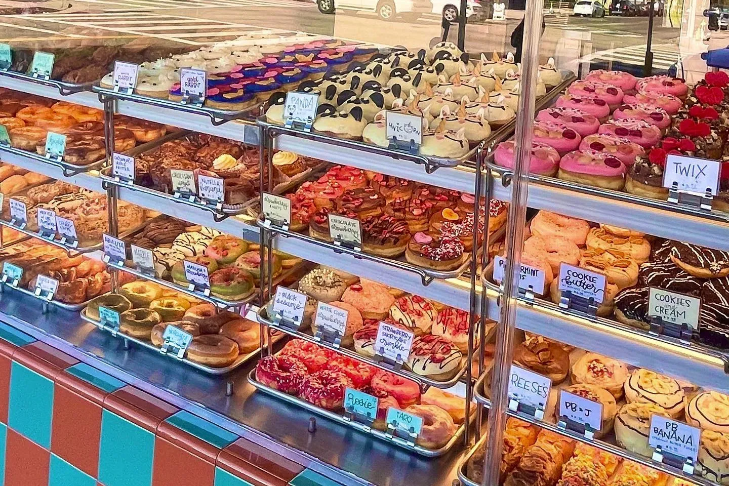 Display at California Donuts in Koreatown