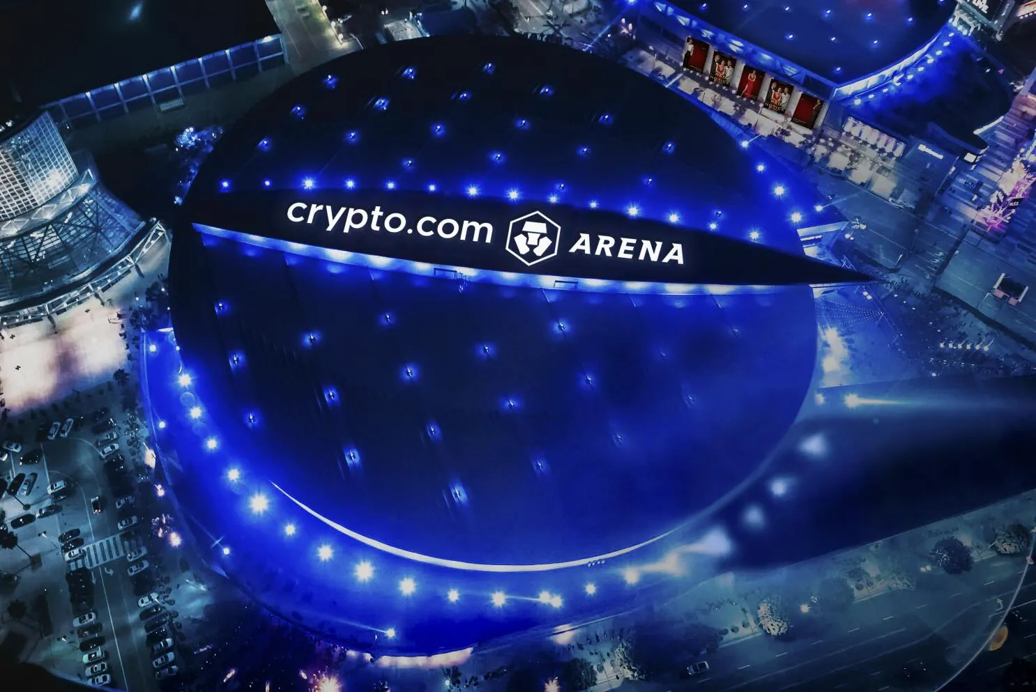 Aerial view of Crypto.com Arena