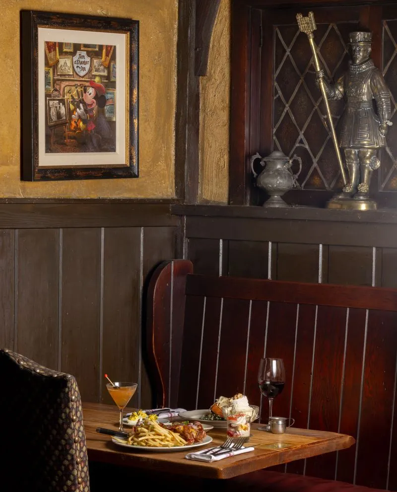 Table 31 at the Tam O'Shanter, set with lunch.